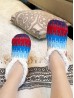 Abstract Patterned Indoors Anti-Slippery  Winter Slipper Socks (12 Pairs)